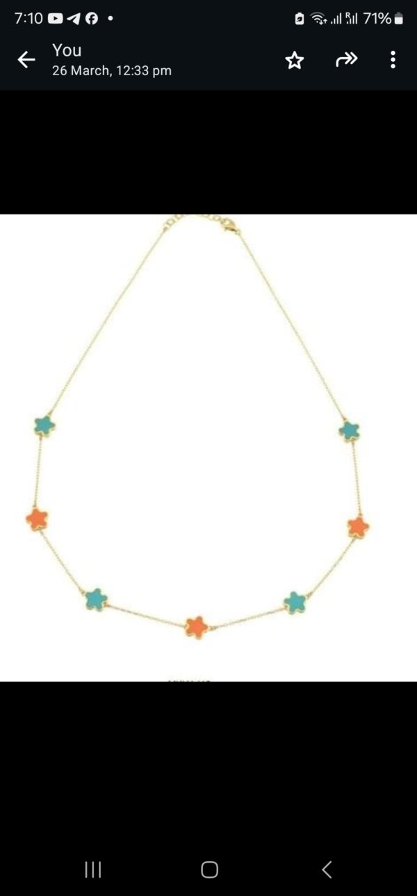 Flower Enamel Necklace - Image 3